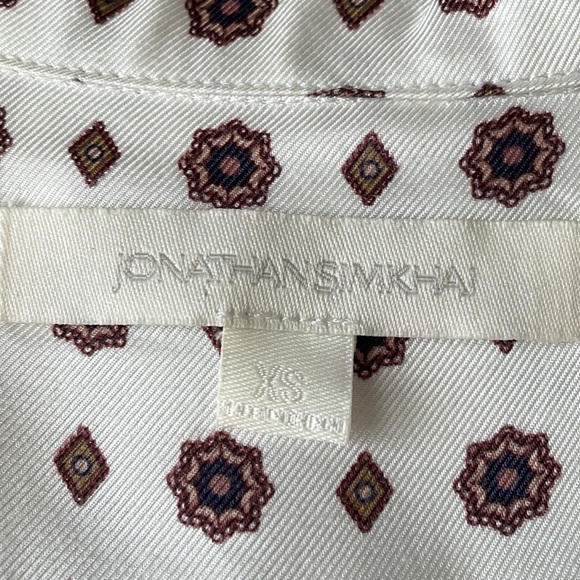 Jonathan Simkhai Button Front Printed Blouse - Picture 6 of 16